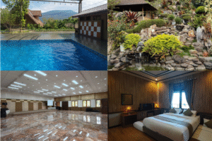 Fasilitas villa yang lengkap untuk retreat