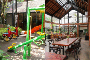 Playgorund dan suasana cafe yang nyaman