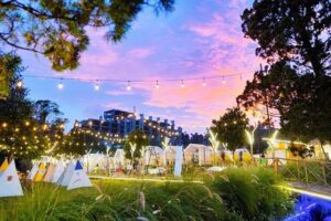 Suasana sore yang indah di Kala Cemara