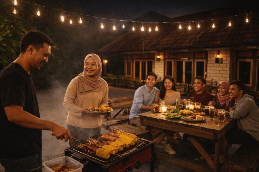 Staycation Villa Lembang Jangan Lewatkan Malam BBQ