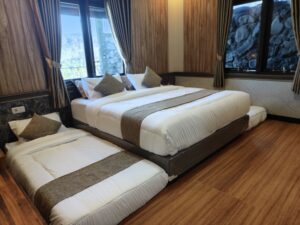 Kamar villa yang nyaman dan bersih 